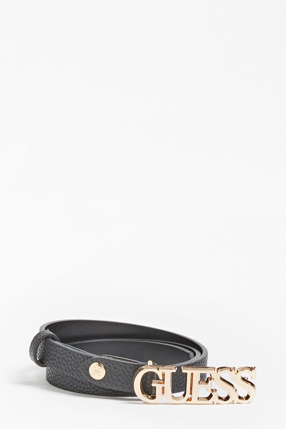 Guess, Curea de piele ecologica cu logo Uptown