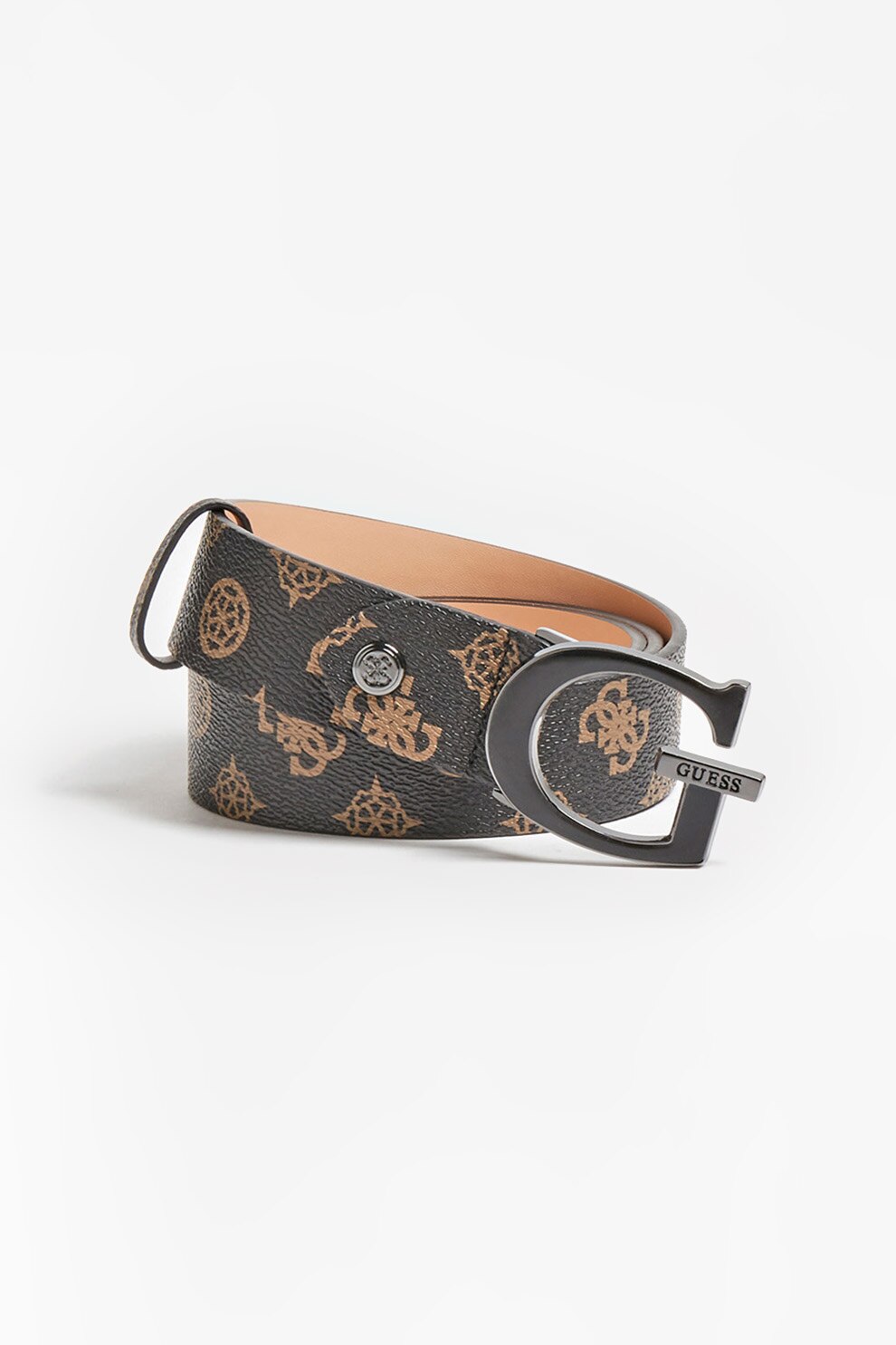 Guess, Curea de piele ecologica cu model logo Dalma