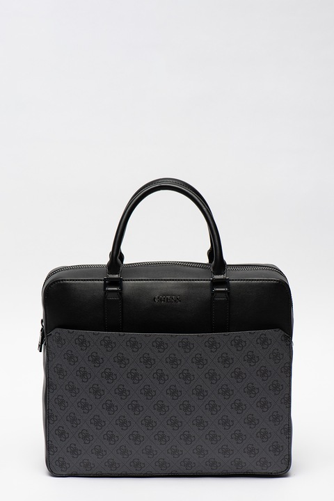 Guess, Vezzola laptoptartó táska levehető pánttal, Fekete