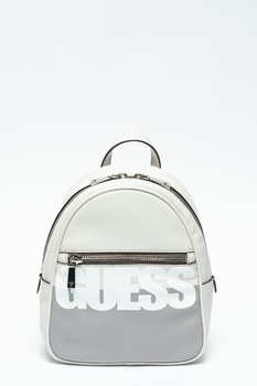Guess, Rucsac de piele ecologica Kalipso, Gri deschis/Alb Guess, Rucsac de piele ecologica Kalipso, Gri deschis/Alb