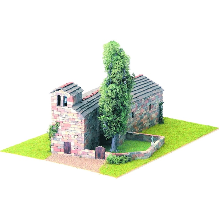 Macheta model Biserica Romanica 4, Scara 1:50, 170x300x150 mm, Multicolor