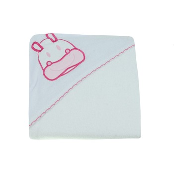 Prosop de baie 80 x 80 cm cu gluga pentru bebelusi Terjan PTB-03, Alb 80 x 80 cm Prosop de baie 80 x 80 cm cu gluga pentru bebelusi Terjan PTB-03, Alb 80 x 80 cm