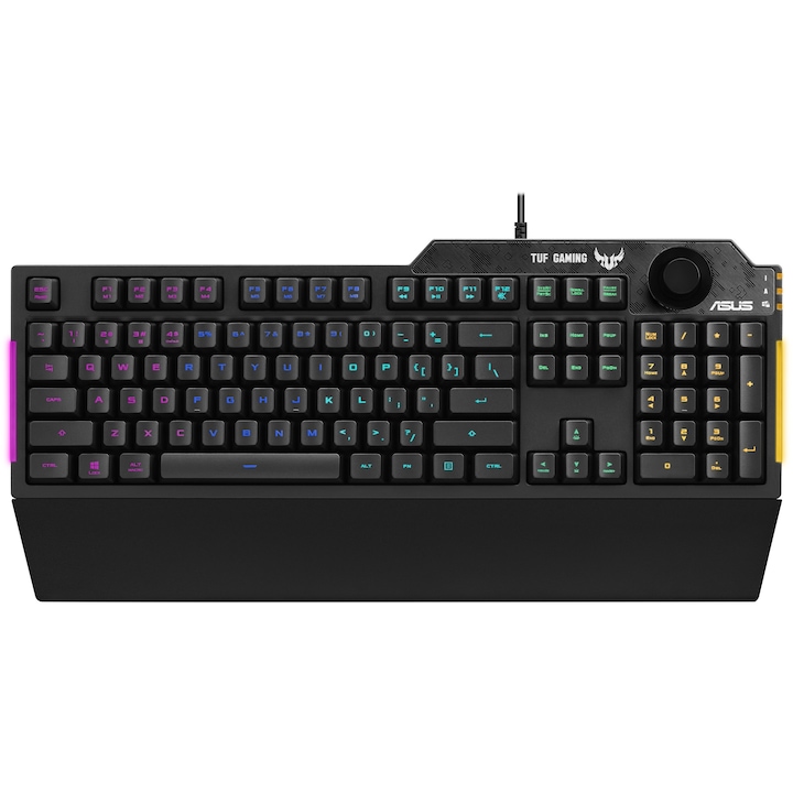 Клавиатура Gaming ASUS TUF K1, 5 Zone RGB Lighting, Detachable Ergonomic Stand, Liquid Resistance, Black