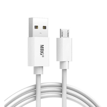 Cablu de date MicroUSB MRG L-412, Fast Charge, 5A, Alb Cablu de date MicroUSB MRG L-412, Fast Charge, 5A, Alb