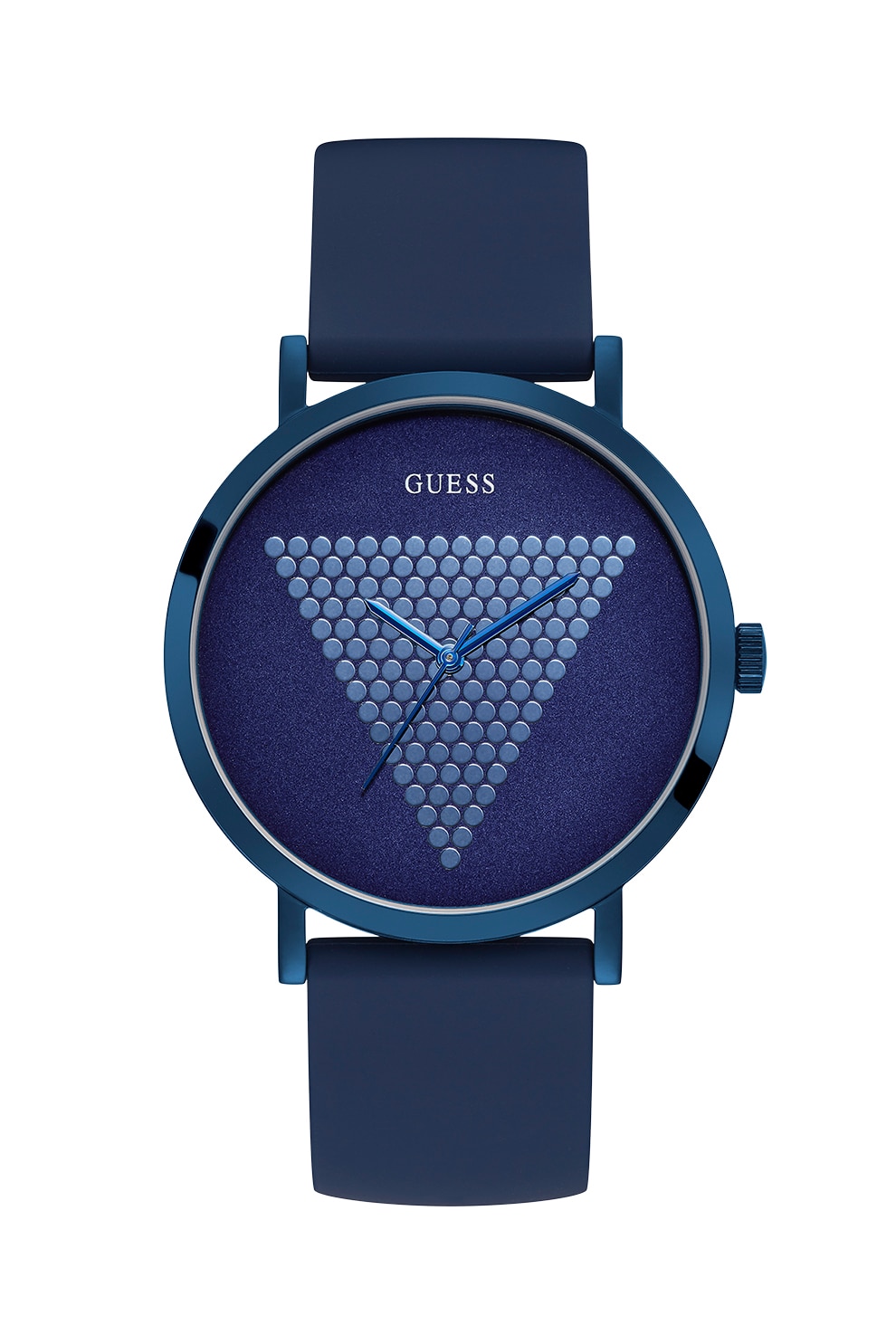 Guess, Ceas quartz cu logo triunghiular pe cadran, Bleumarin
