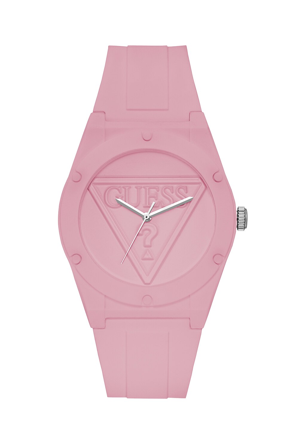 Guess, Ceas quartz cu o curea de silicon, Roz