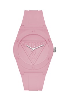 Guess, Ceas quartz cu o curea de silicon, Roz Guess, Ceas quartz cu o curea de silicon, Roz
