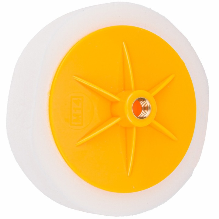 Burete pentru lustruit 150 x 45 mm, M14, alb, moale, Powermat