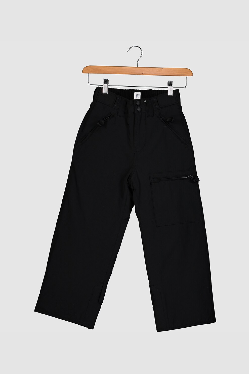 GAP, Pantaloni cu captuseala de fleeze si parazapezi, Negru