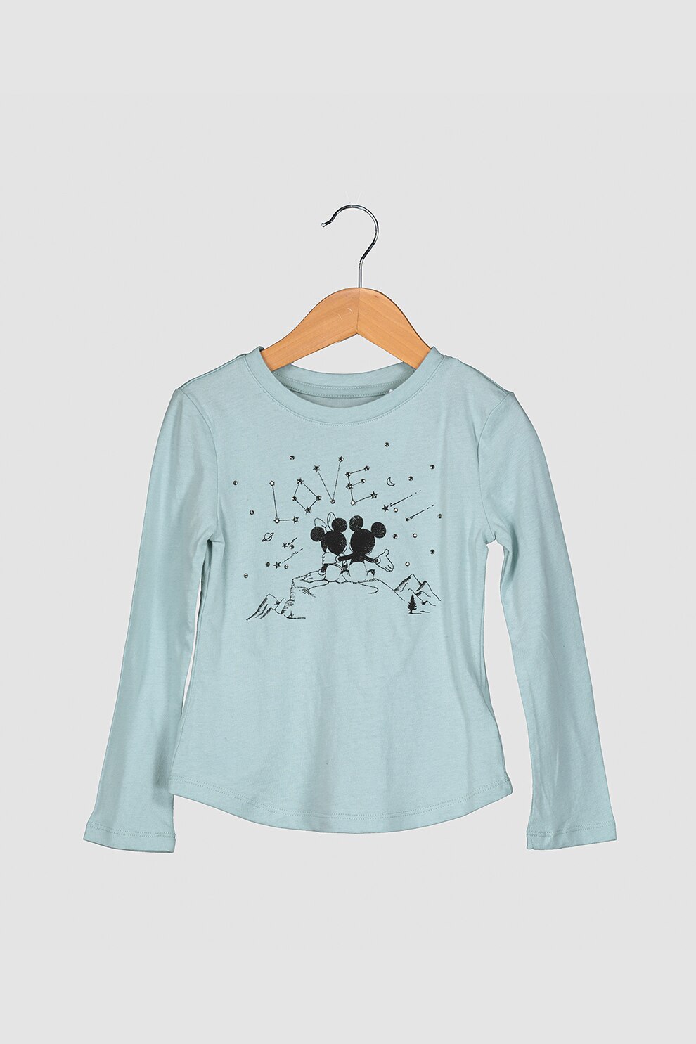 GAP, Bluza sport cu decolteu la baza gatului si imprimeu grafic, Verde menta