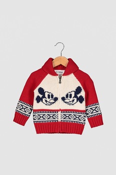 GAP, Pulover din amestec de lana cu maneci raglan, Rosu/Alb/Bleumarin, 100 CM GAP, Pulover din amestec de lana cu maneci raglan, Rosu/Alb/Bleumarin, 100 CM