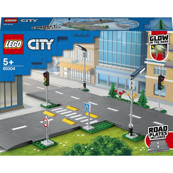 LEGO City Town - Placi de drum 60304, 112 piese