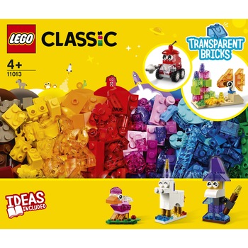 LEGO Classic - Caramizi transparente creative 11013, 500 piese LEGO Classic - Caramizi transparente creative 11013, 500 piese