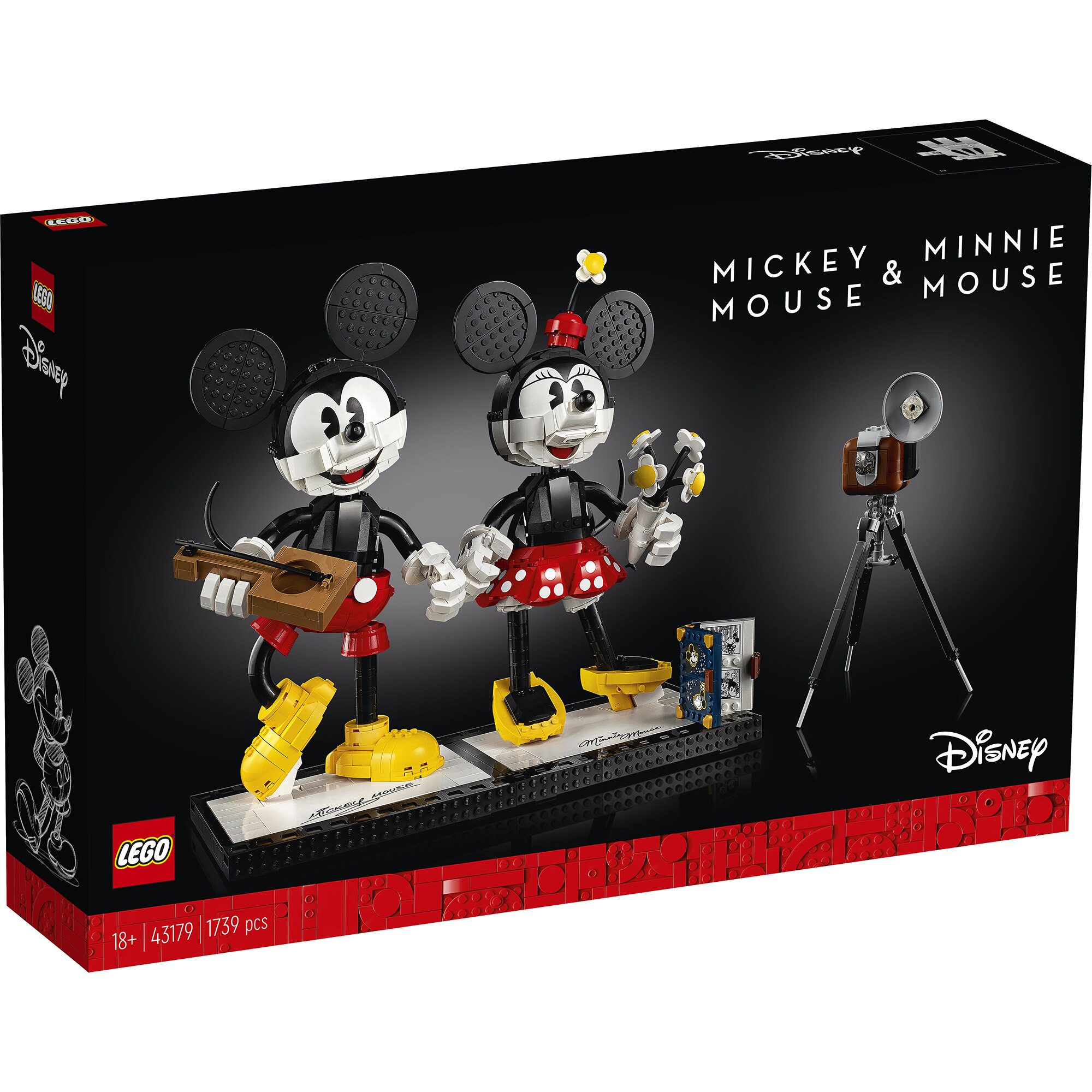 LEGO Disney - Mickey Mouse & Minnie Mouse Buildable Characters 43179, 1739 piese
