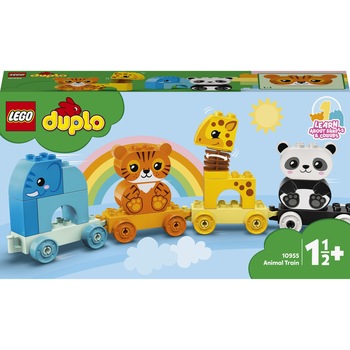 LEGO DUPLO - Primul meu tren cu animale 10955, 15 piese LEGO DUPLO - Primul meu tren cu animale 10955, 15 piese