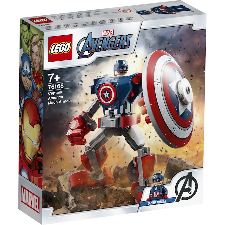 LEGO® Amerika Kapitány páncélozott robotja