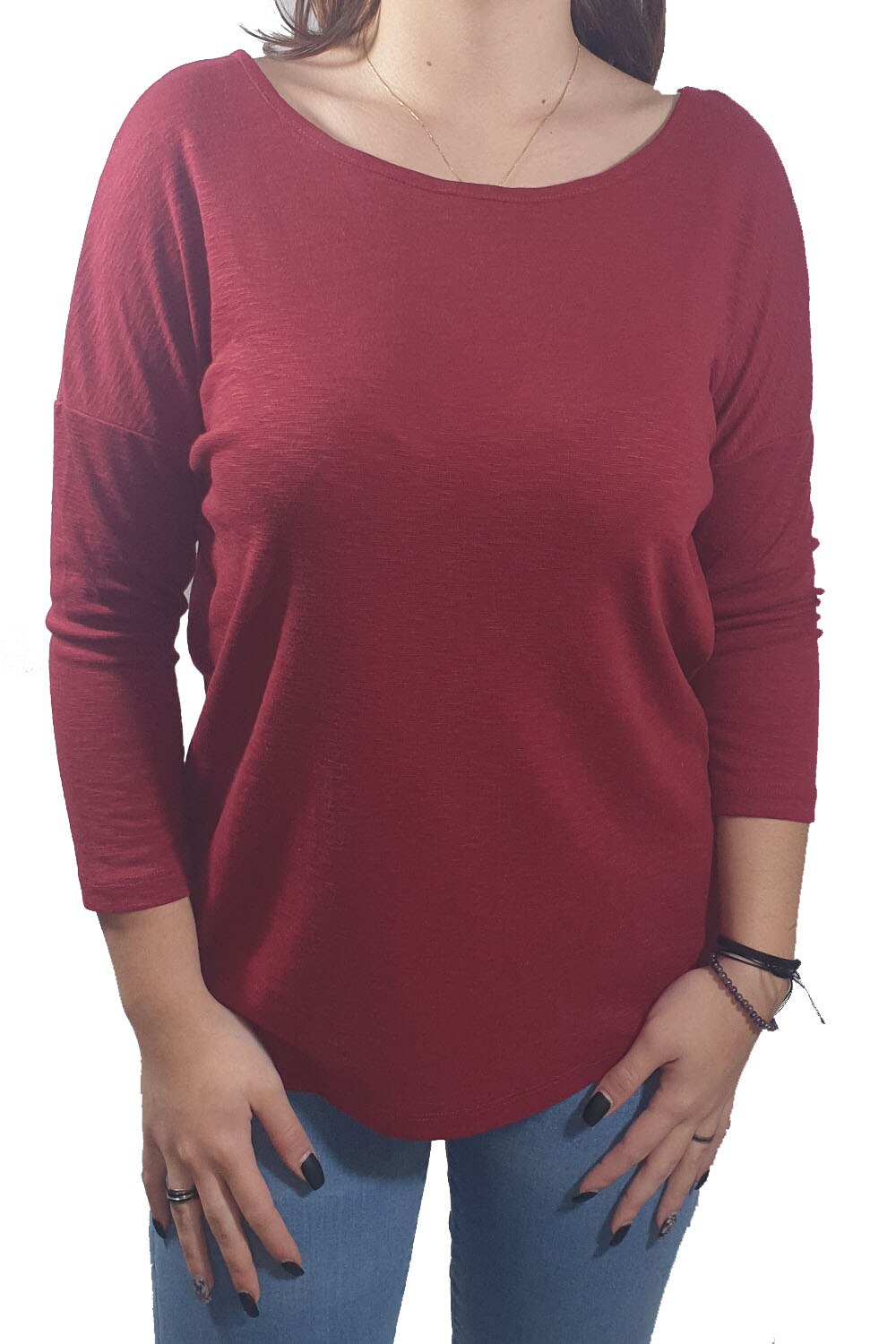 Bluza Tally Weijl, grena cu decolteu in V pe spate, S