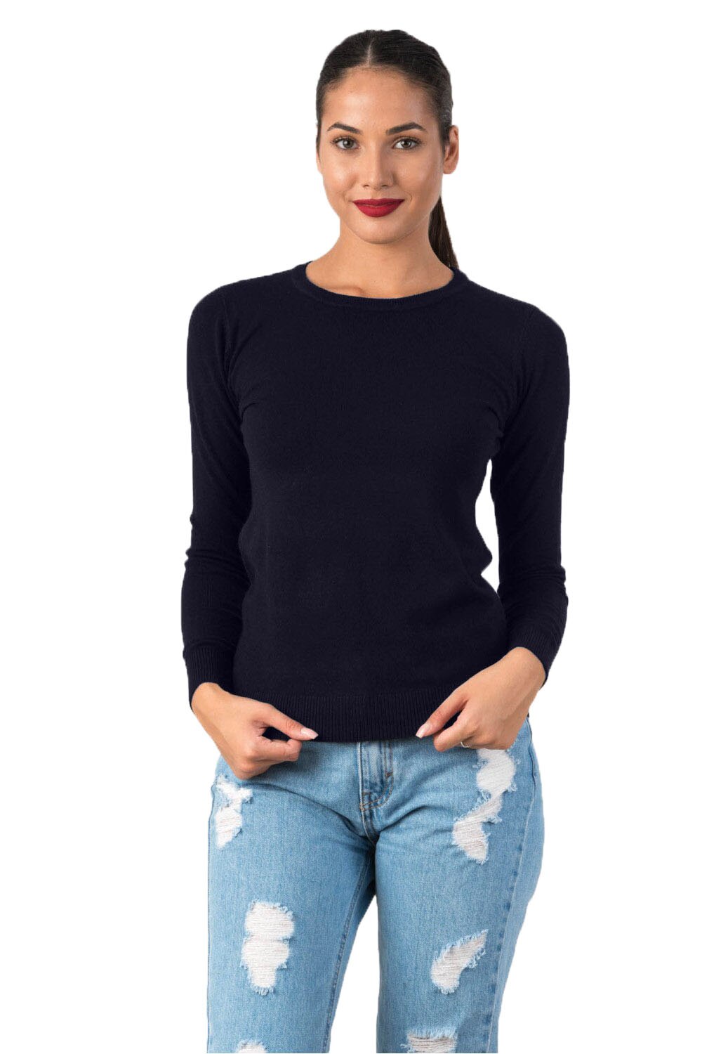 Bluza simpla casual DD, Bleumarin