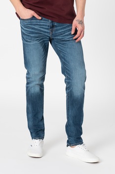 American Eagle, Blugi slim fit cu aspect stins, Albastru inchis/ Bleu American Eagle, Blugi slim fit cu aspect stins, Albastru inchis/ Bleu