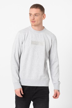 American Eagle, Bluza sport cu logo brodat, Gri deschis melange American Eagle, Bluza sport cu logo brodat, Gri deschis melange