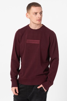 American Eagle, Bluza sport cu decolteu la baza gatului si logo brodat, Violet pruna American Eagle, Bluza sport cu decolteu la baza gatului si logo brodat, Violet pruna