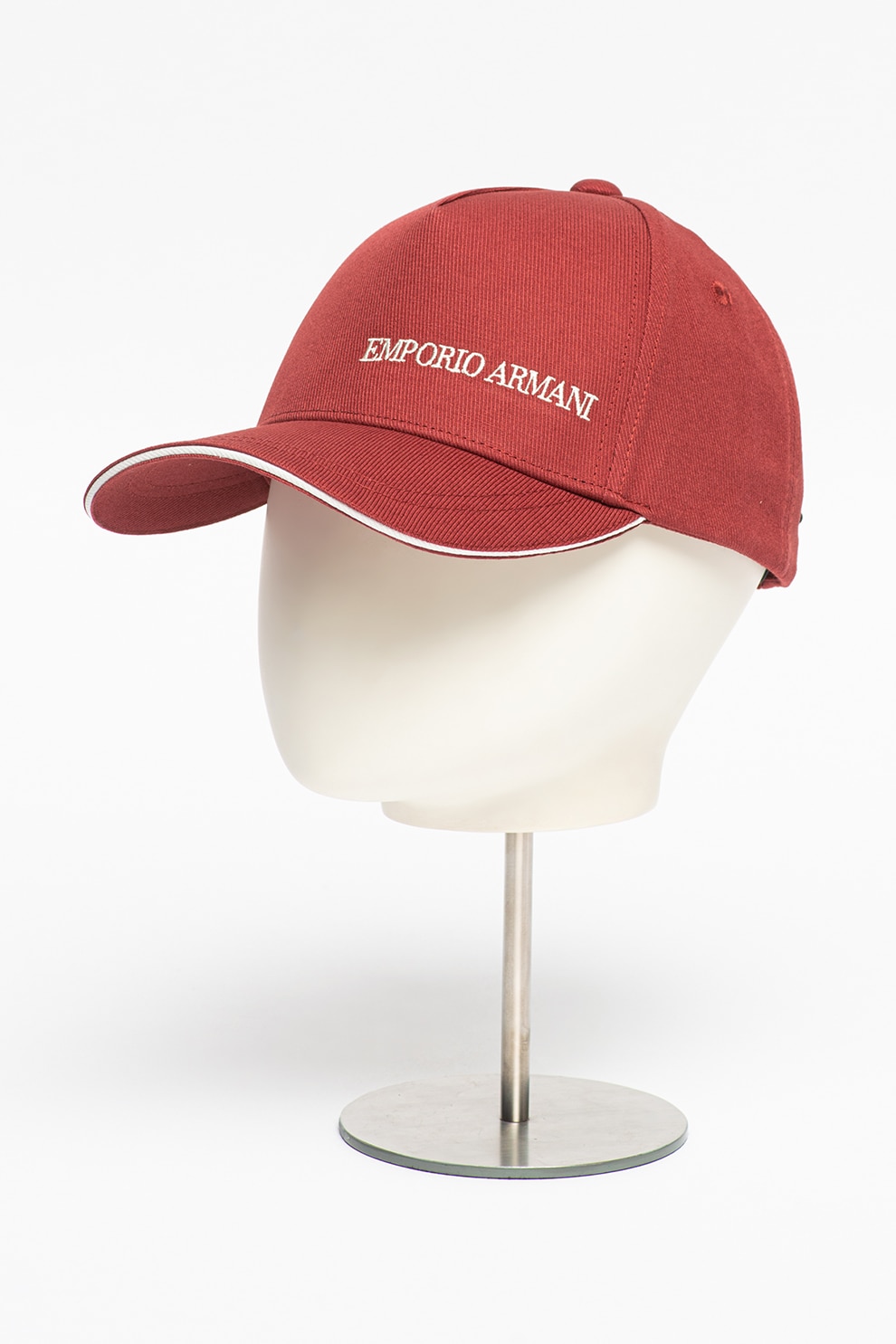 Emporio Armani, Sapca cu logo brodat, Rosu Bordeaux