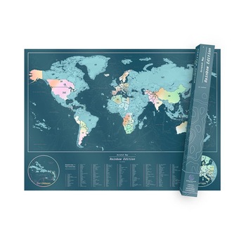 Harta razuibila de perete 59.4cm x 82.5cm Luckies of London - Rainbow Harta razuibila de perete 59.4cm x 82.5cm Luckies of London - Rainbow