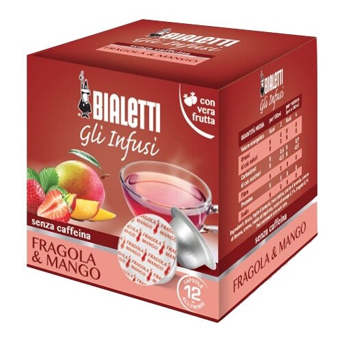 Capsule Bialetti Capsuni si Mango, Bialetti Compatibile, 12 Capsule
