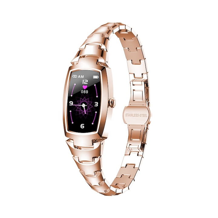 Farrot H8 Pro Smartwatch , női okosóra, lépés-, pulzus-, Vérnyomás-, Véroxigénszint mérő, Stopper, hölgyek okosórája Arany