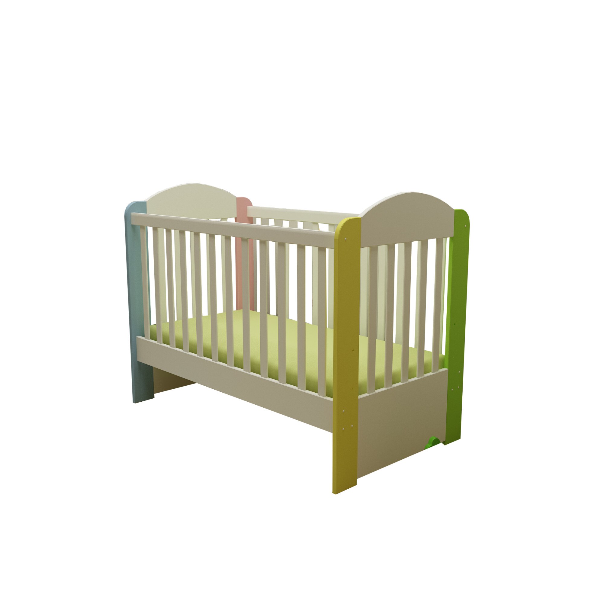 Patut bebe cu laterala culisabila MYKids Olivia Colorful 120x60