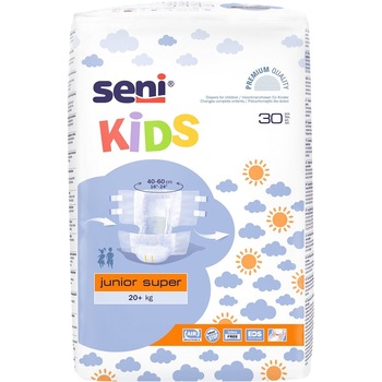 Scutece Seni Kids Junior SUPER Premium pentru incontinenta, 20-40 kg, 30 bucati Scutece Seni Kids Junior SUPER Premium pentru incontinenta, 20-40 kg, 30 bucati