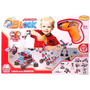 Set de Constructie Multifunctional Salamandra Kids®, Creativ si Educativ, 552 de Piese Incluse, Bormasina Set de Constructie Multifunctional Salamandra Kids®, Creativ si Educativ, 552 de Piese Incluse, Bormasina