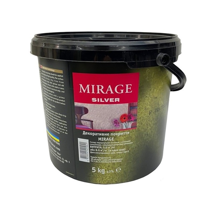 Vopsea decorativa, pentru interior, Mirage Silver 5 kg