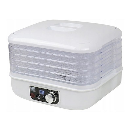Deshidrator fructe si legume, plante, flori, Bass BS-BH10602, 5 tavi, design modern 250W