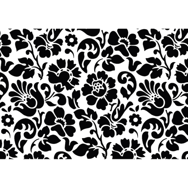 d-c-fix öntapadós tapéta fekete virágos 45 cm x 2 m