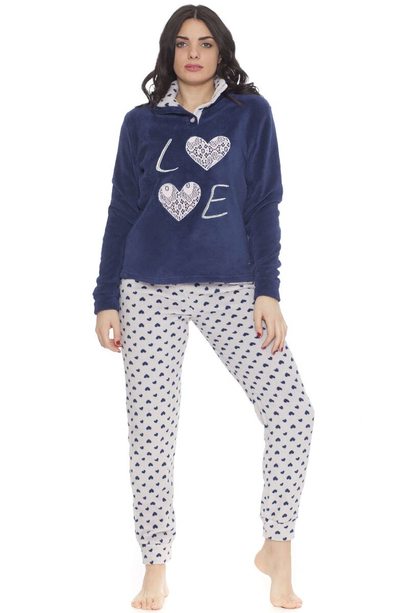 Pijama dama You and Me 162, Albastru/Alb, M