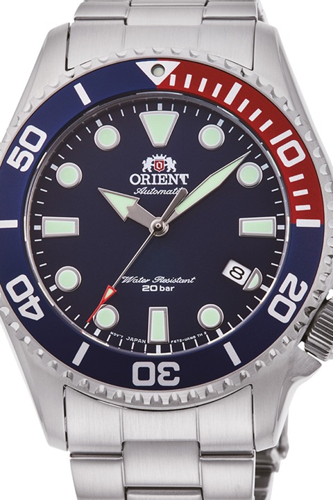 ORIENT, Автоматичен иноксов часовник, Сребрист / тъмнокафяв / бял