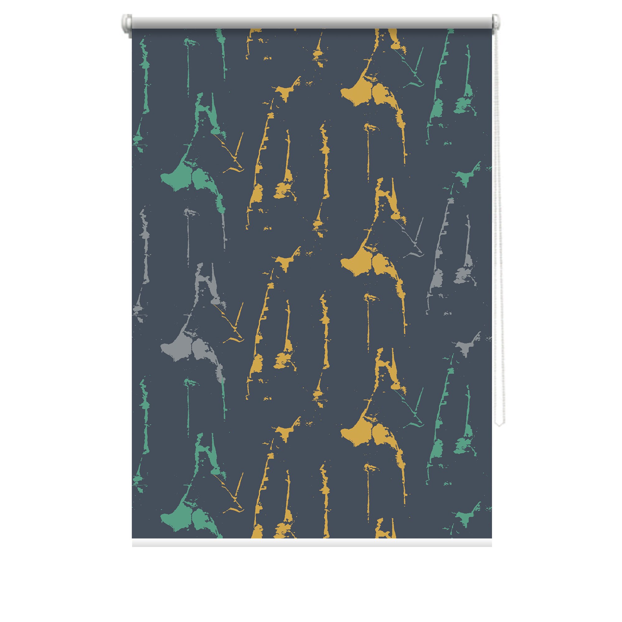 Rulou textil cu print, opac, verso alb, Graffiti 1, multicolor, 62x150 cm