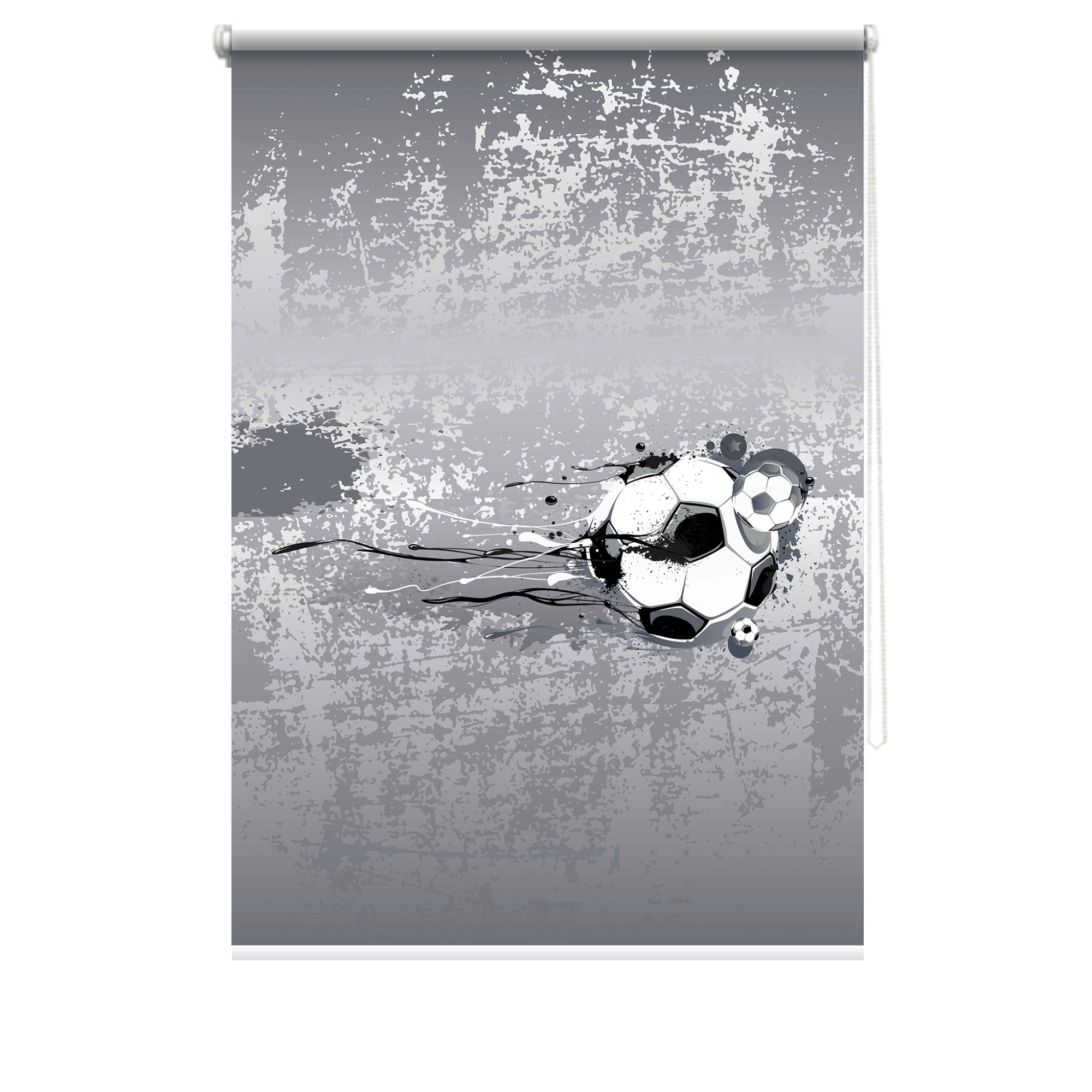 Rulou textil cu print, opac, verso alb, Football 1, multicolor, 80x150 cm