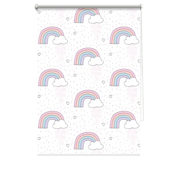 Rulou textil cu print, opac, verso alb, Curcubeu 4, multicolor, 80x150 cm Rulou textil cu print, opac, verso alb, Curcubeu 4, multicolor, 80x150 cm