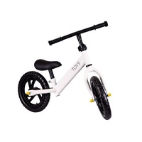 Bicicleta iMK® fara pedale, scaun si ghidon reglabil, Alba, 80x61x44 cm