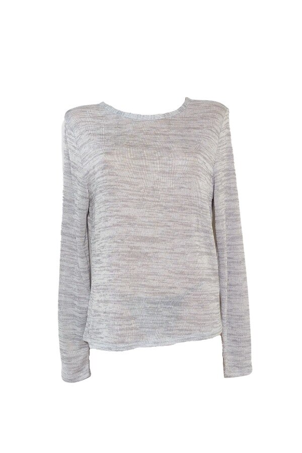 Bluza H&M Switzerland, Poliester/Viscoza/Elastan, Gri, L, Gri