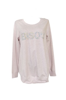 Bluza H&M Switzerland, Bumbac/Poliester/Elastan, Roz prafuit, L Bluza H&M Switzerland, Bumbac/Poliester/Elastan, Roz prafuit, L