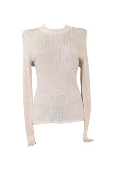 Bluza cu maneca lunga, H&M, Bumbac/Viscoza, Alb fildes, M Bluza cu maneca lunga, H&M, Bumbac/Viscoza, Alb fildes, M