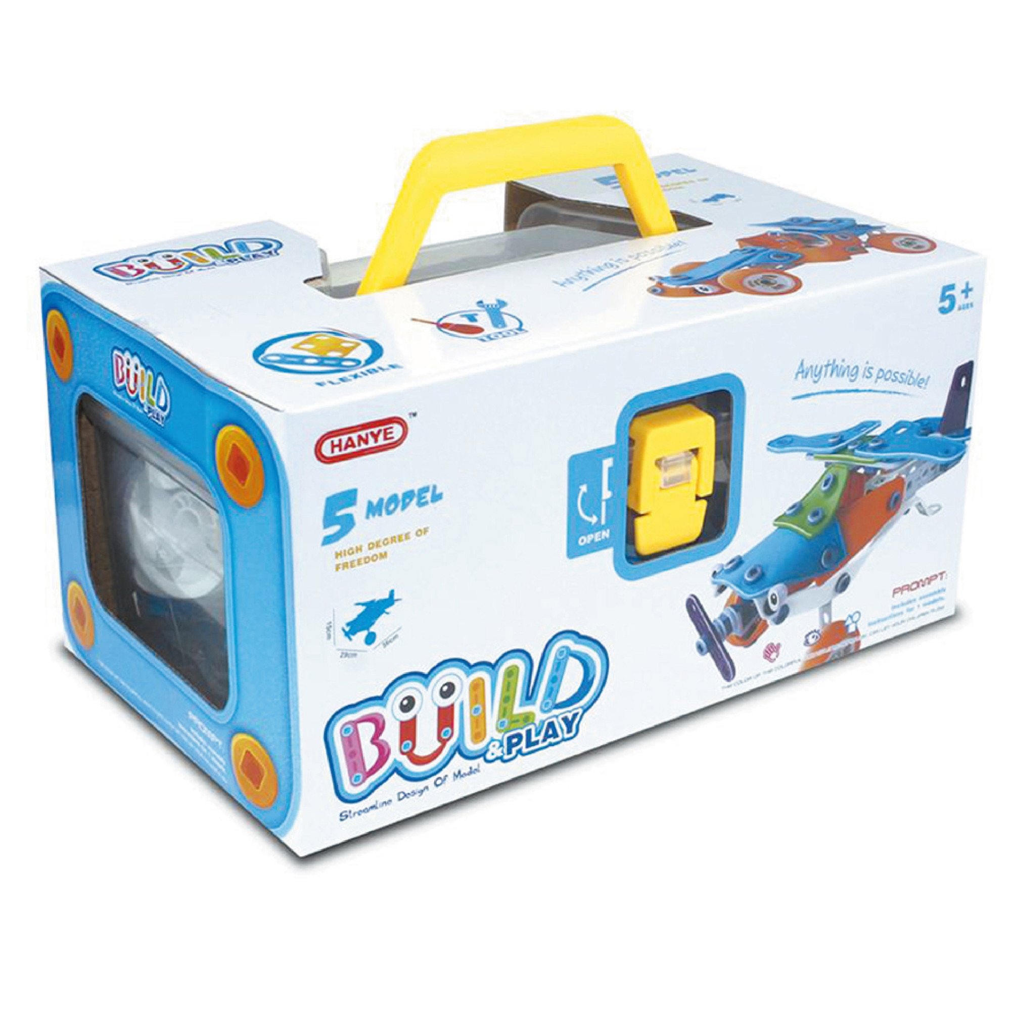 Set de constructie Mappy Build&Play, 5 in 1, 132 piese, EM201