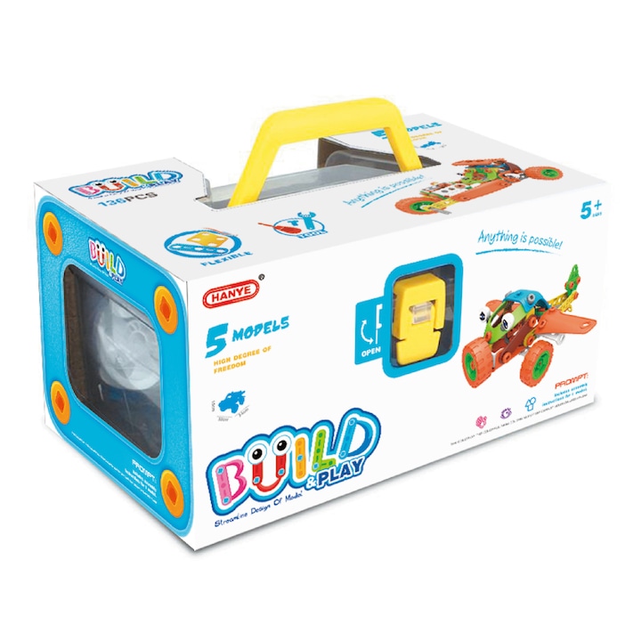 Образователен конструктор Mappy Build&Play - 5 in 1 EM7752, 136части