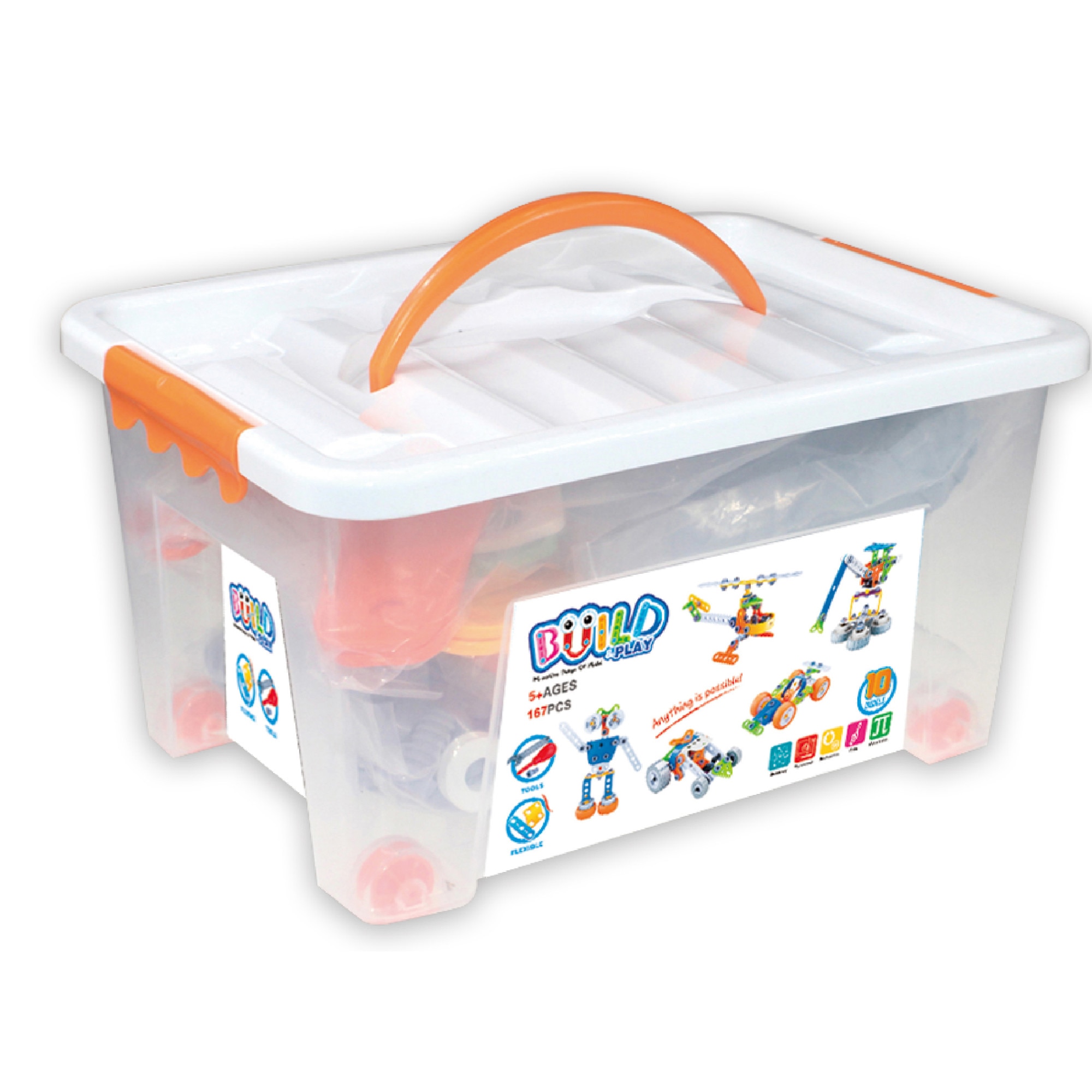 Set de constructie Mappy Build&Play - STEAM, 10 in 1, 167 piese, EM7749