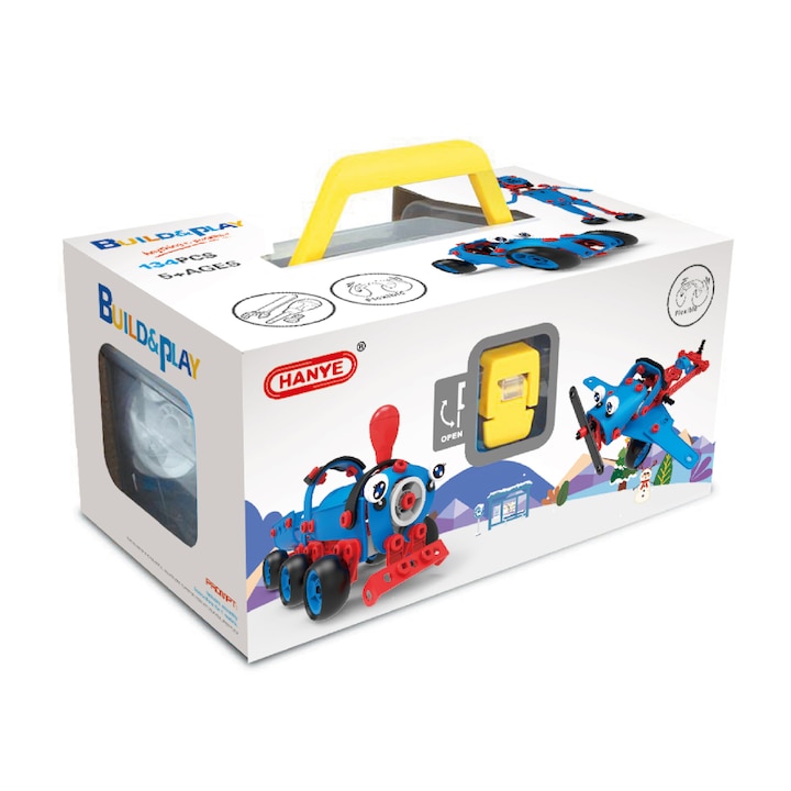 Образователен конструктор Mappy Build&Play, 6 in 1 EM7757, 142 части