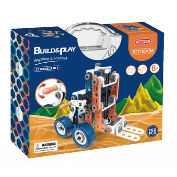Set de constructie Mappy Build&Play - STEAM, 12 in 1, 152 piese, EM7758 Set de constructie Mappy Build&Play - STEAM, 12 in 1, 152 piese, EM7758
