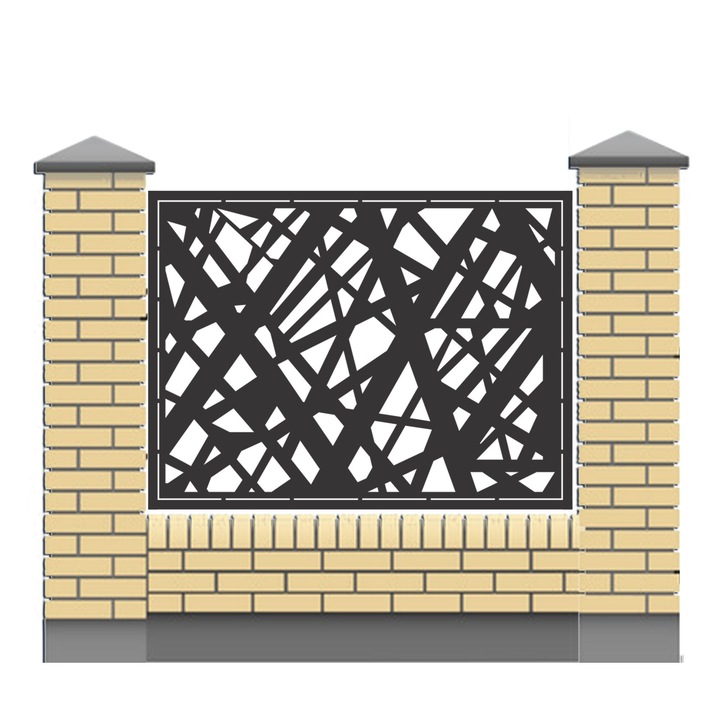 Kerítés panel vágott lemezből ZEN modell, 2000x1500 mm, Ferrobrand
